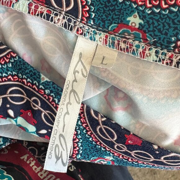 Lulu-B Womens Athletic Dress Long Sleeve Colorful UPF 50+ Large Green Red - Picture 5 of 5